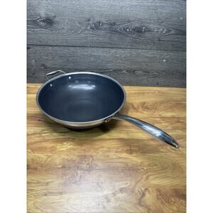 Hexclad 12" Wok Hybrid Stainless Steel Nonstick Pan ~Used